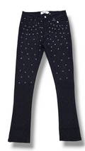 Mind Games Blinged Out Stacked Jeans - Black