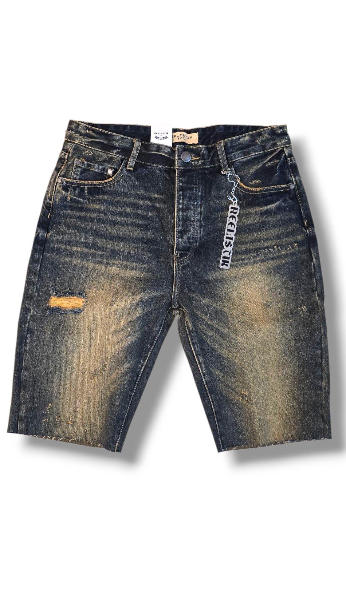 RST- 601 - TAN ABBEY TAPER FIT PREMIUM DENIM JORTS