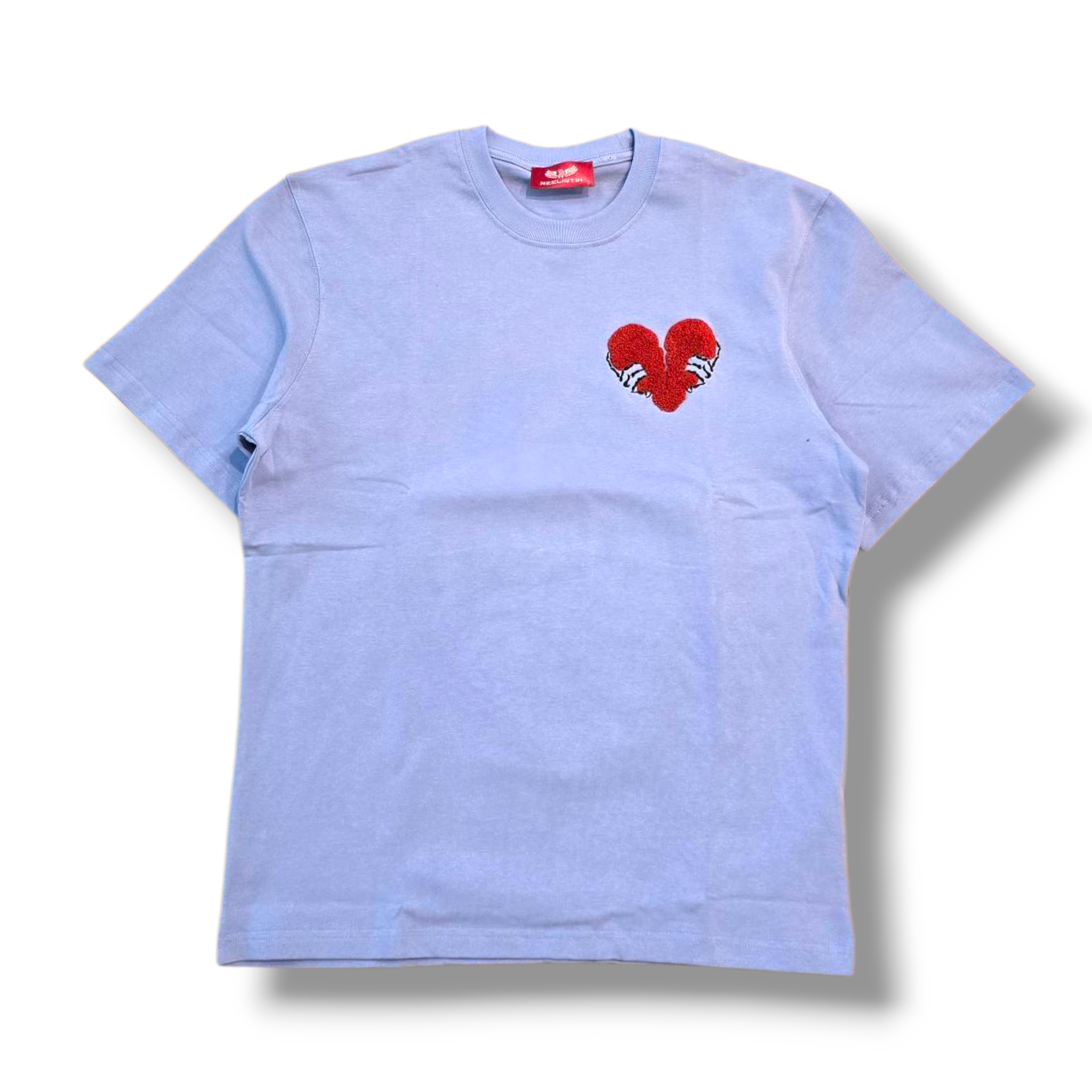 RST-307 BLUE LOVE HEART CLUB HEAVY WEIGHT TEE