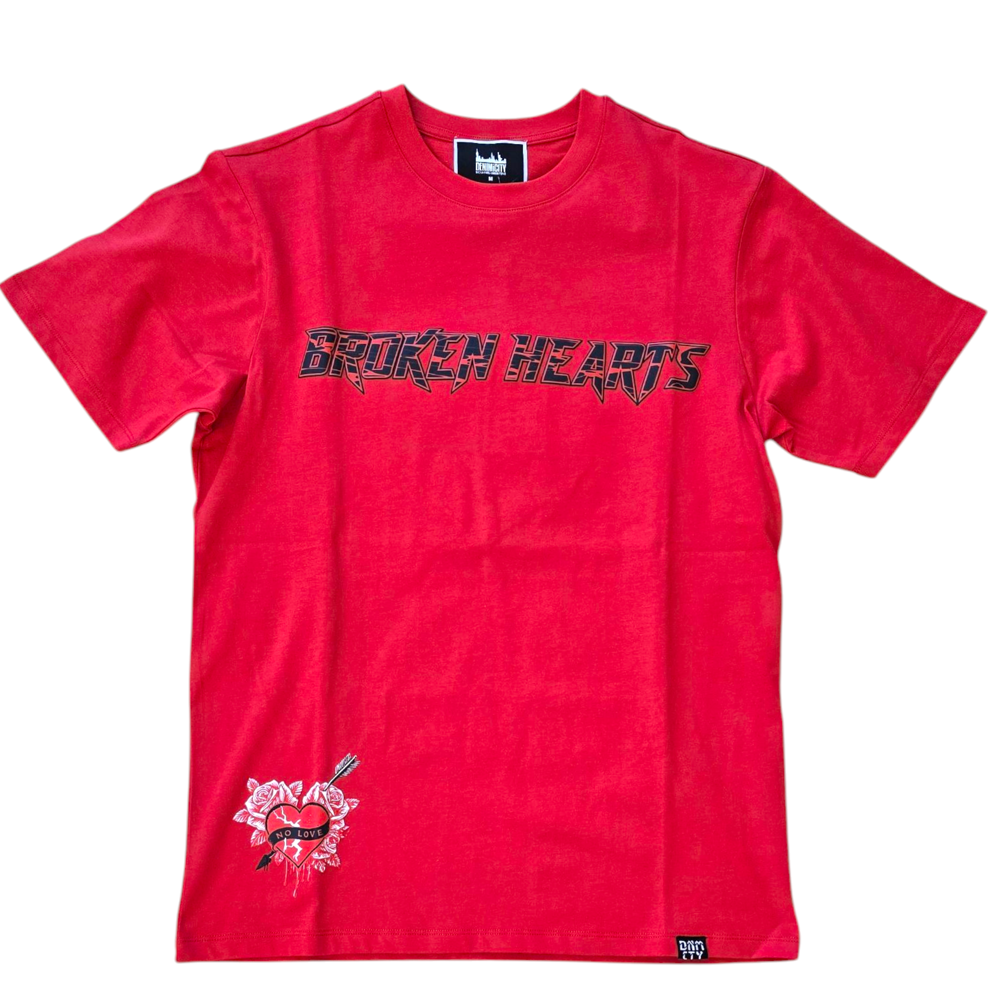 BROKEN HEARTS T SHIRT- RED DNM-2406
