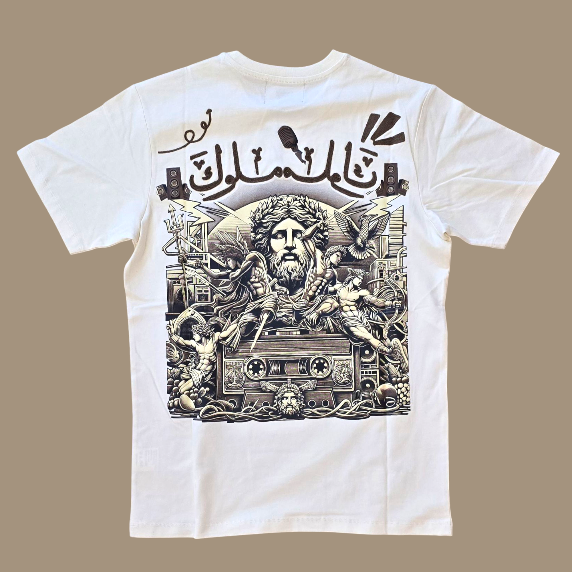 KINGS PUFF PRINT TSHIRT-BEIGE DNM-2405