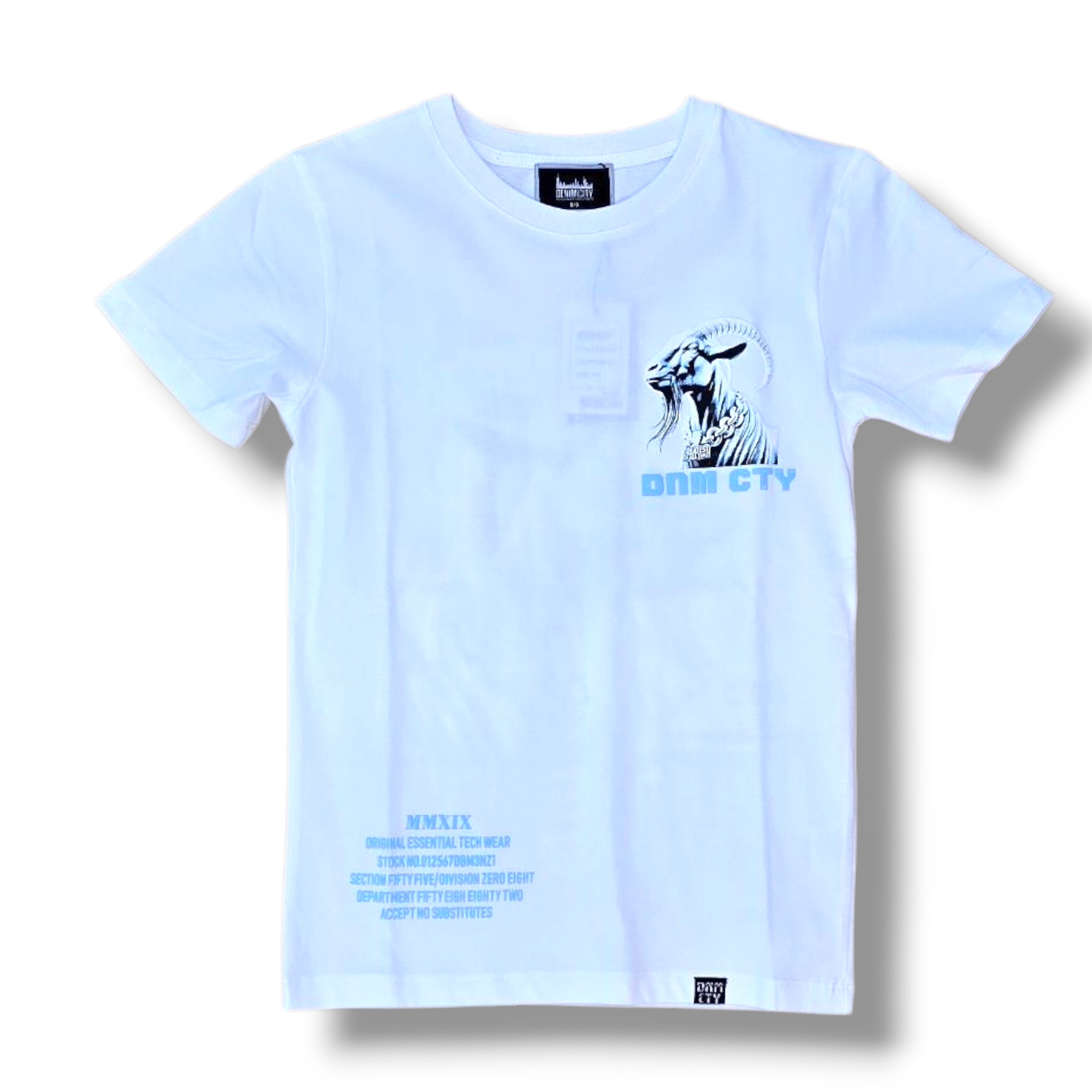 KIDS GOATEST OF ALL STONED OUT TSHIRT- WHITE & BABY BLUE