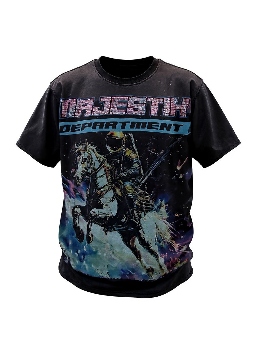 MAJESTIK FT2567 TEE -FADED BLACK