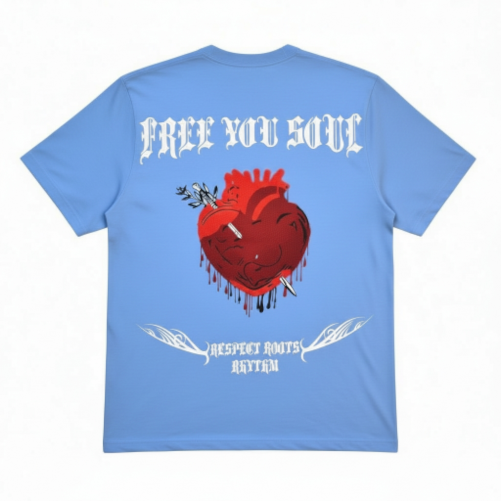 RST-313 BLUE FREE SOUL HEAVYWEGHT TEE