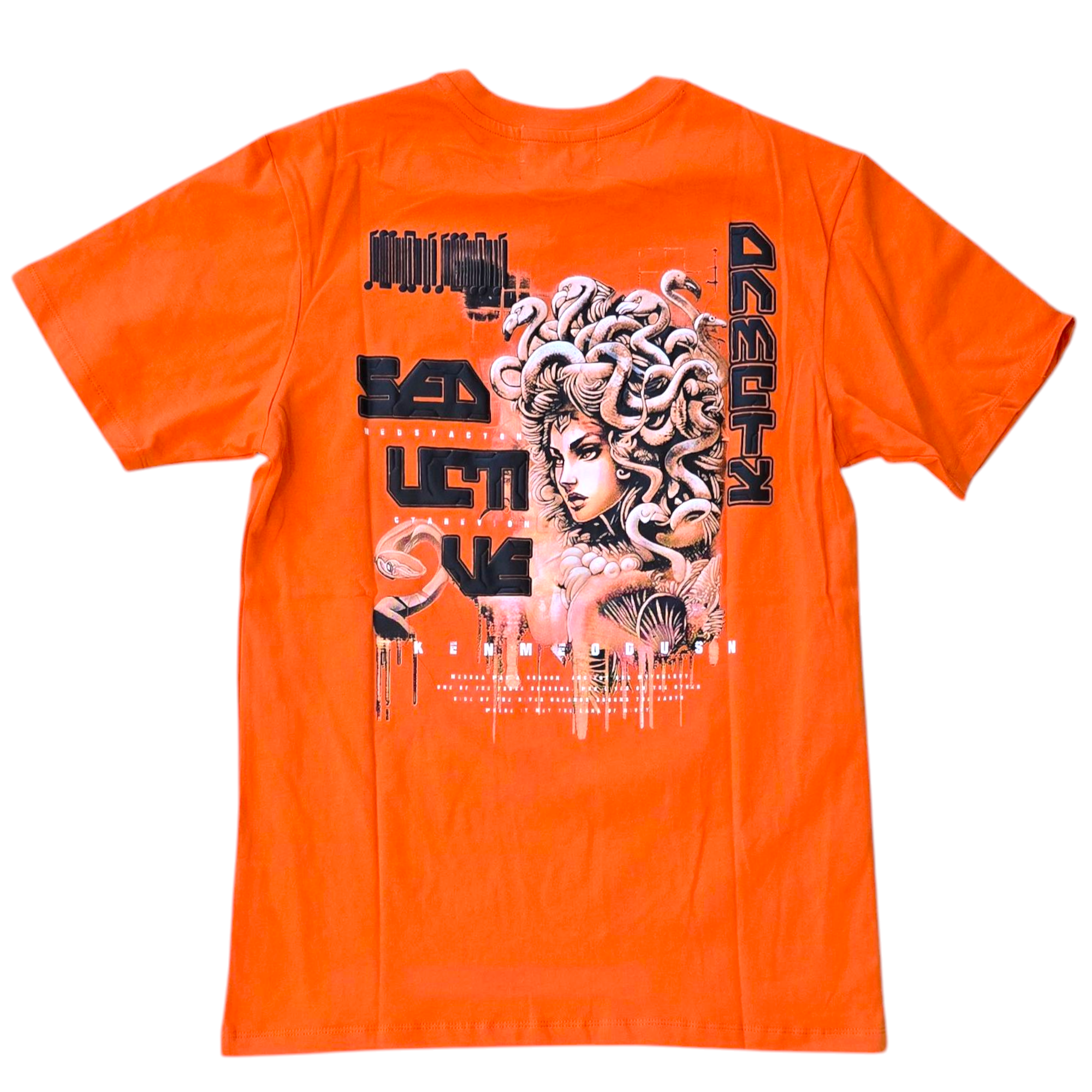 MEDUSA PUFF PRINT TSHIRT-ORANGE DNM-2401
