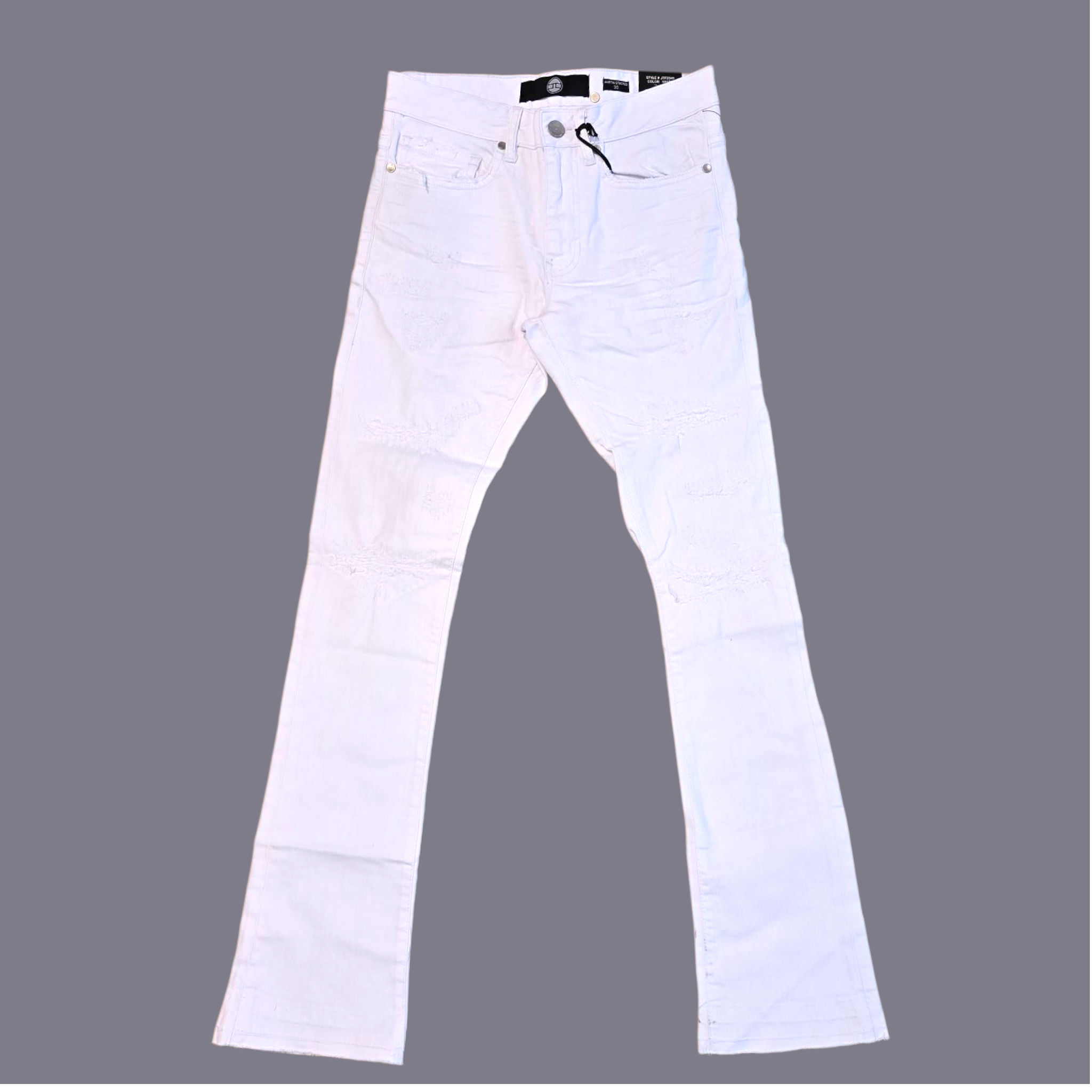 Martin Stacked Denim - White
