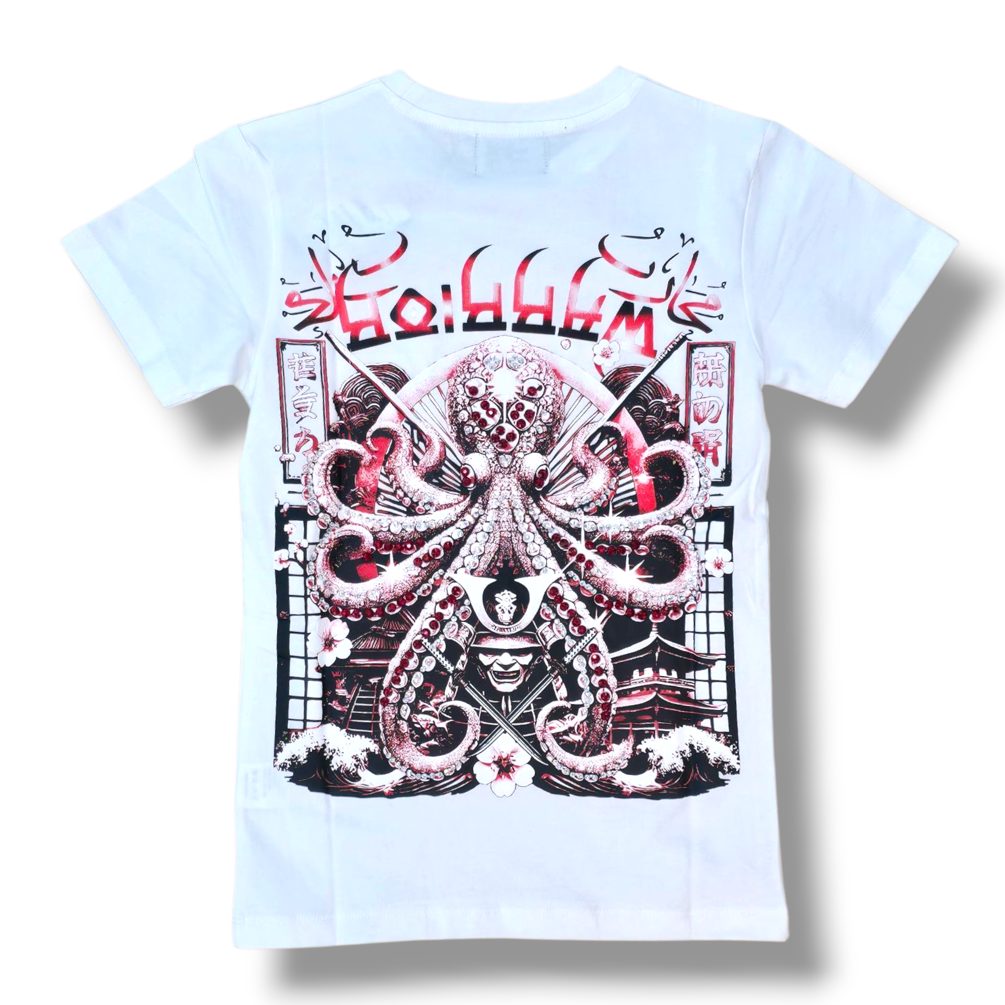 KIDS WARRIOR OF THE SEAS STONED OUT TSHIRT - WHITE & RED
