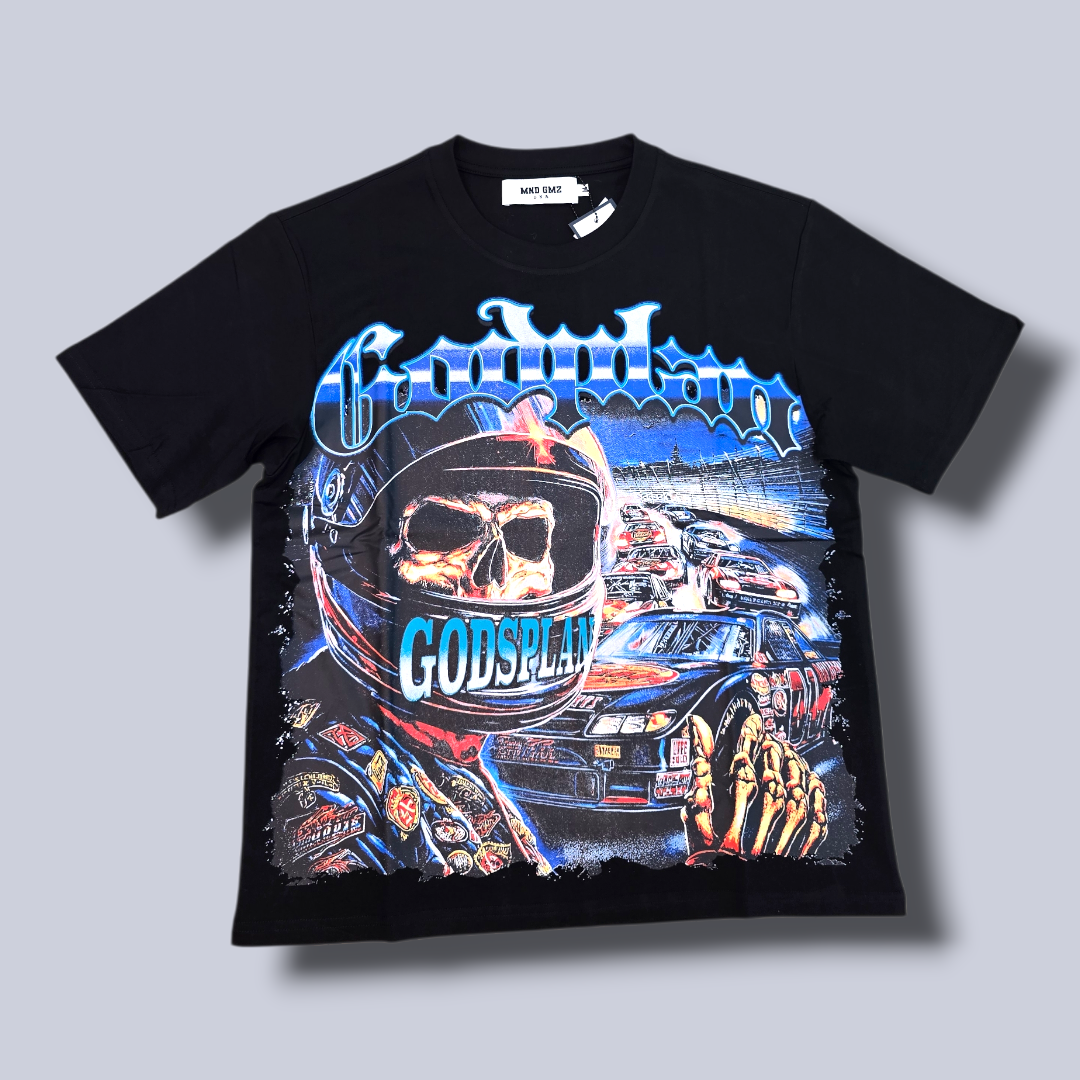 RACER FEAR NO MAN TEE - BLACK