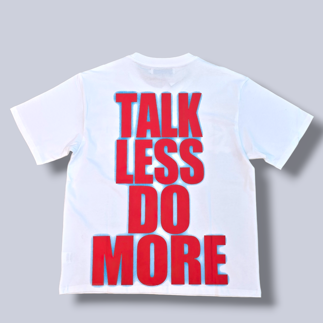 REVENGE TALK LESS  TEE - WHITE