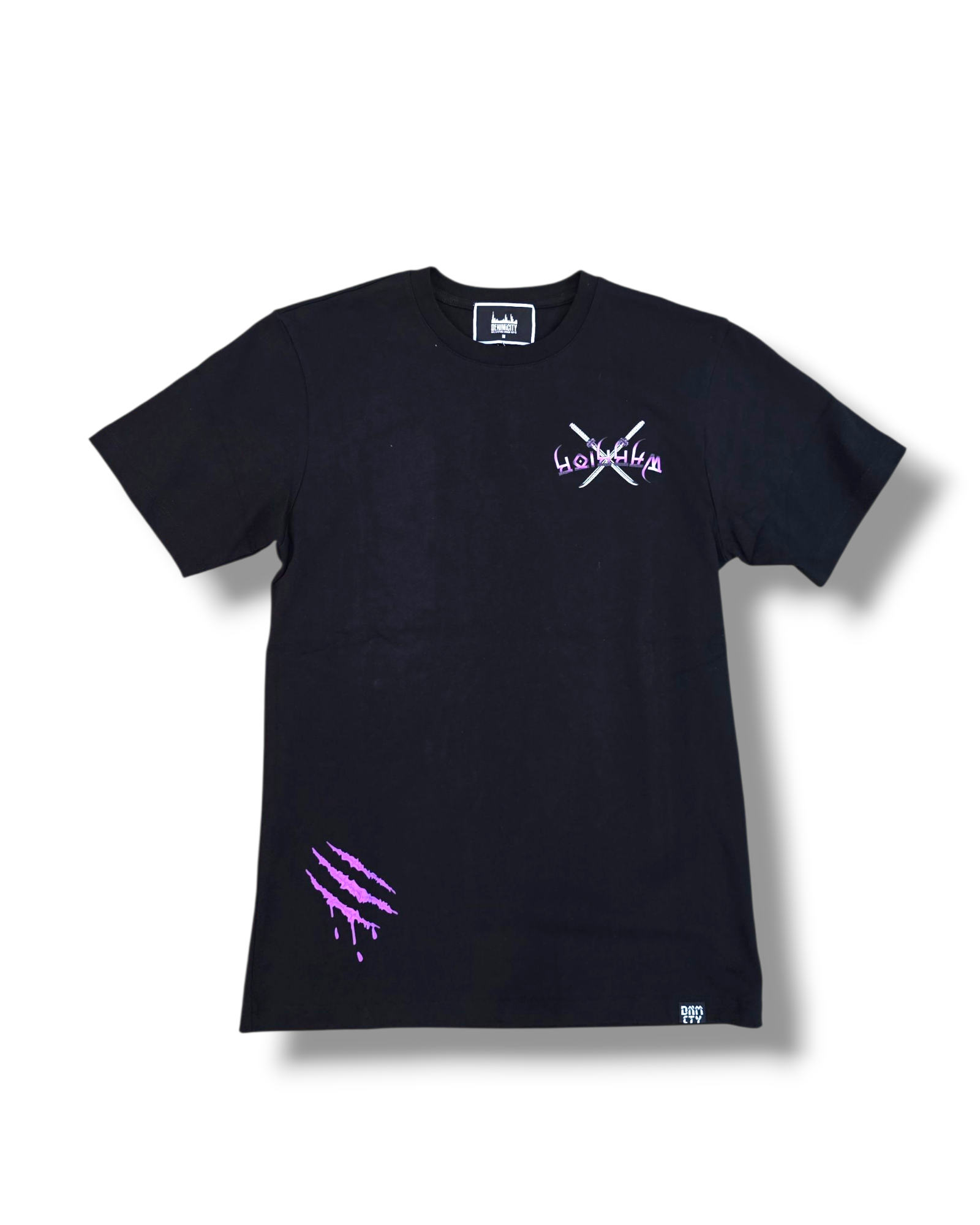 DNM-2502 BLACK & PURPLE - WARRIOR OF THE SEAS STONED OUT TSHIRT