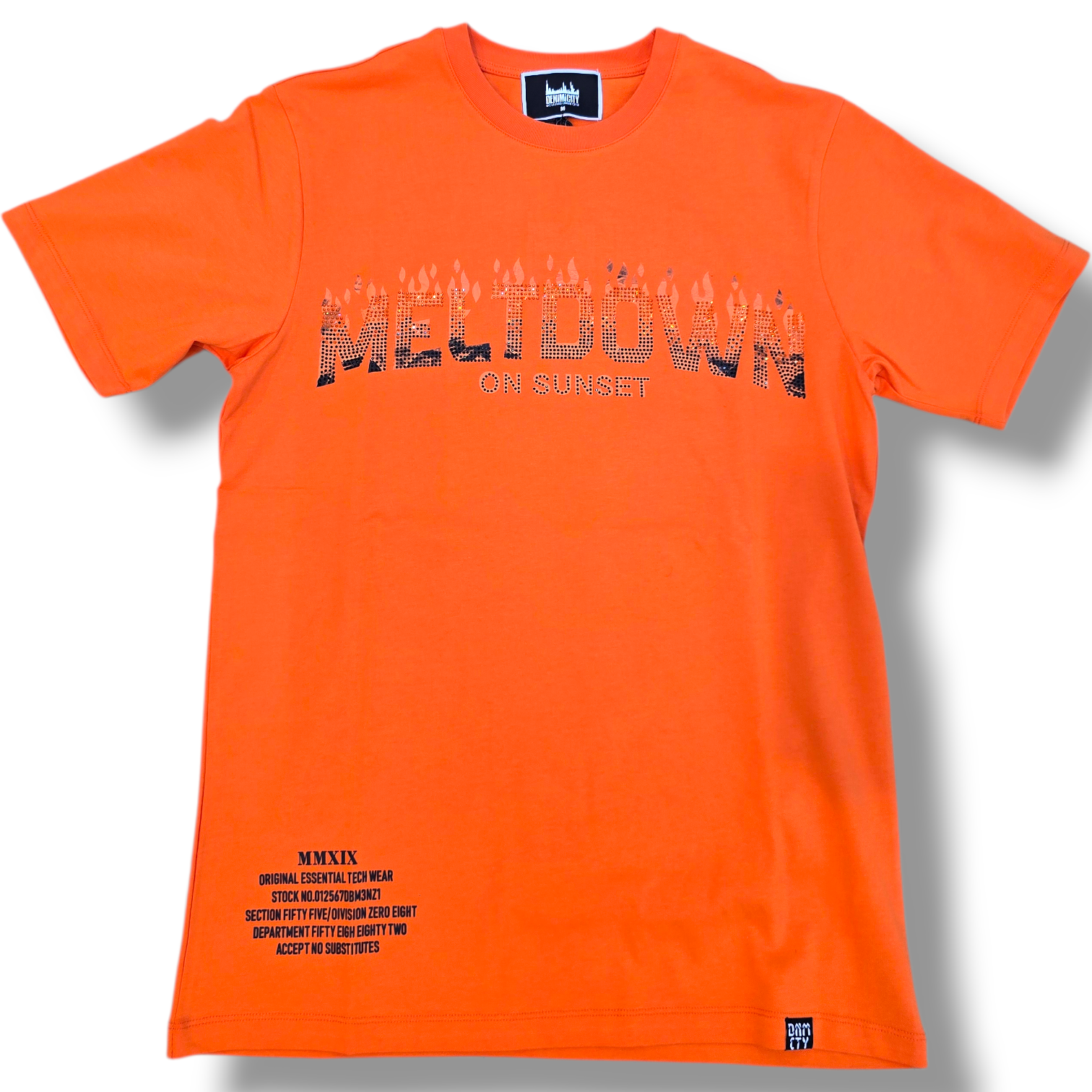 ORANGE- MELTDOWN ON SUNSET STONE SHIRT
