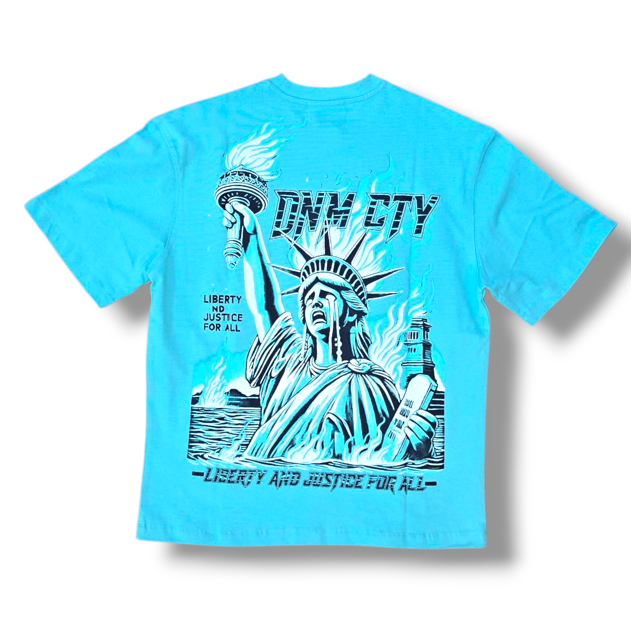 LIBERTY DROWNING OVERSIZE SHIRT - TEAL
