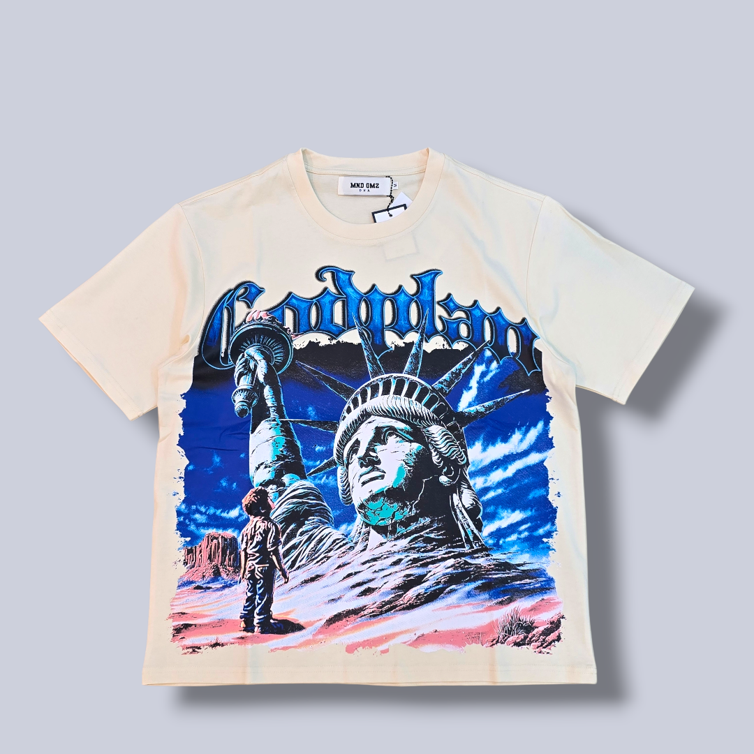 NYC FEAR NO MAN TEE - TAN