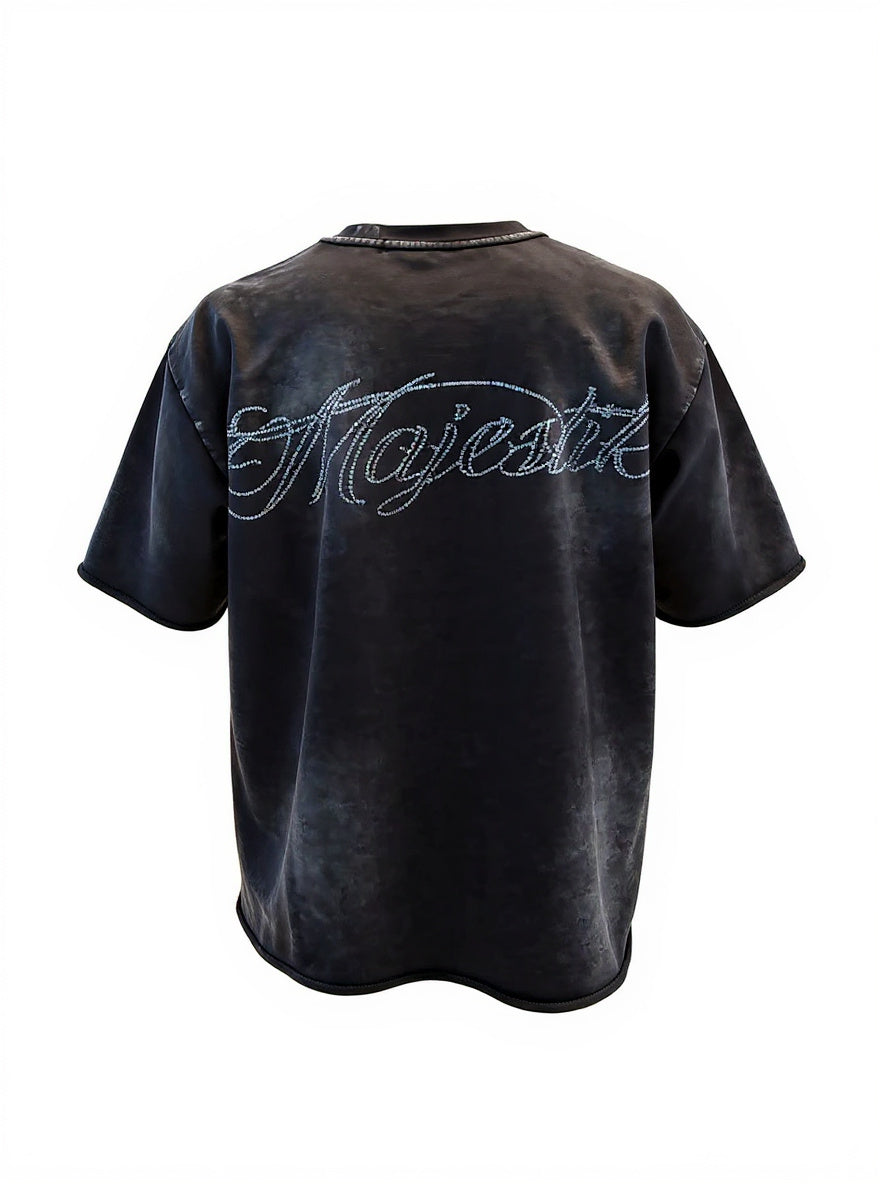 MAJESTIK FT2567 TEE -FADED BLACK