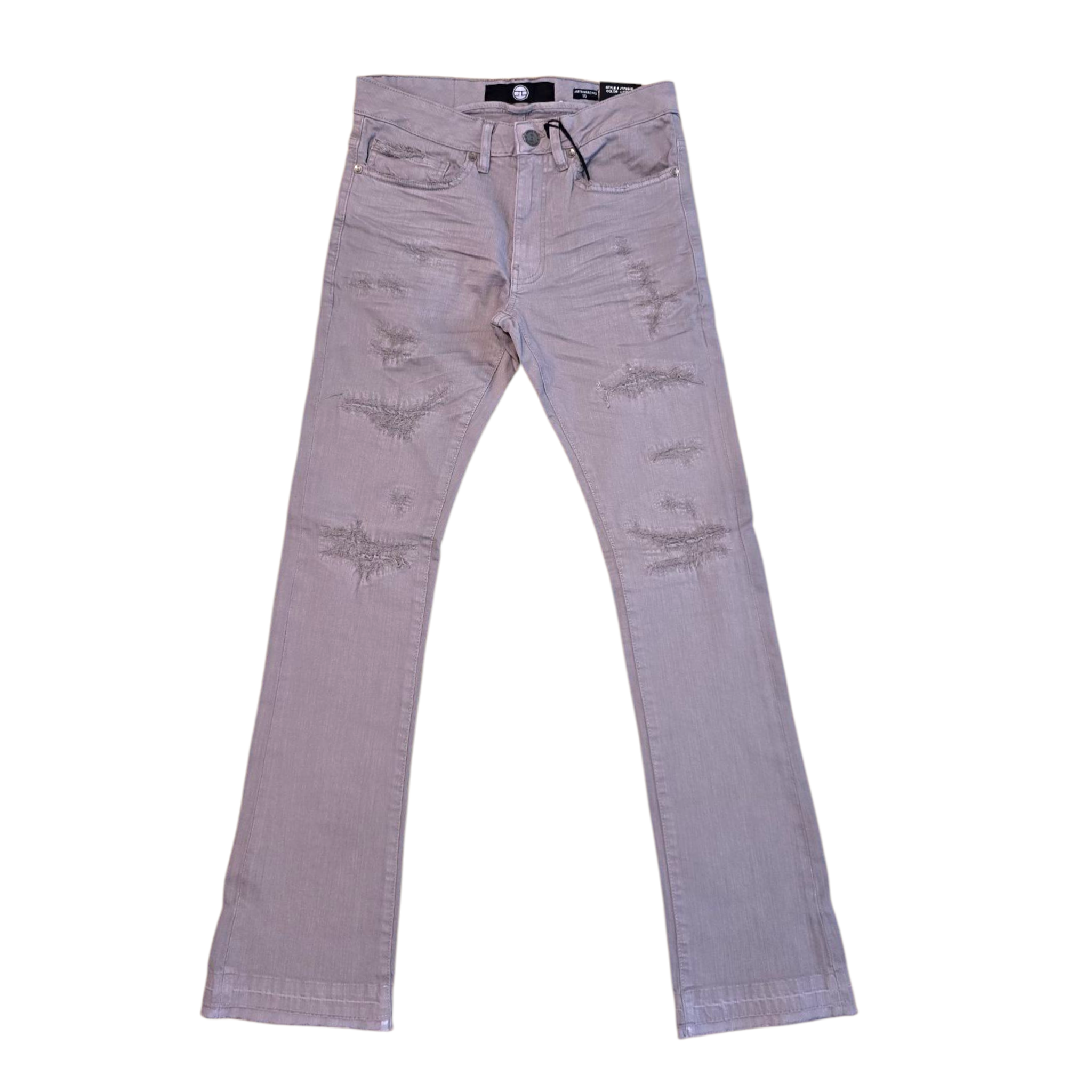 Martin Stacked Denim - Light Grey