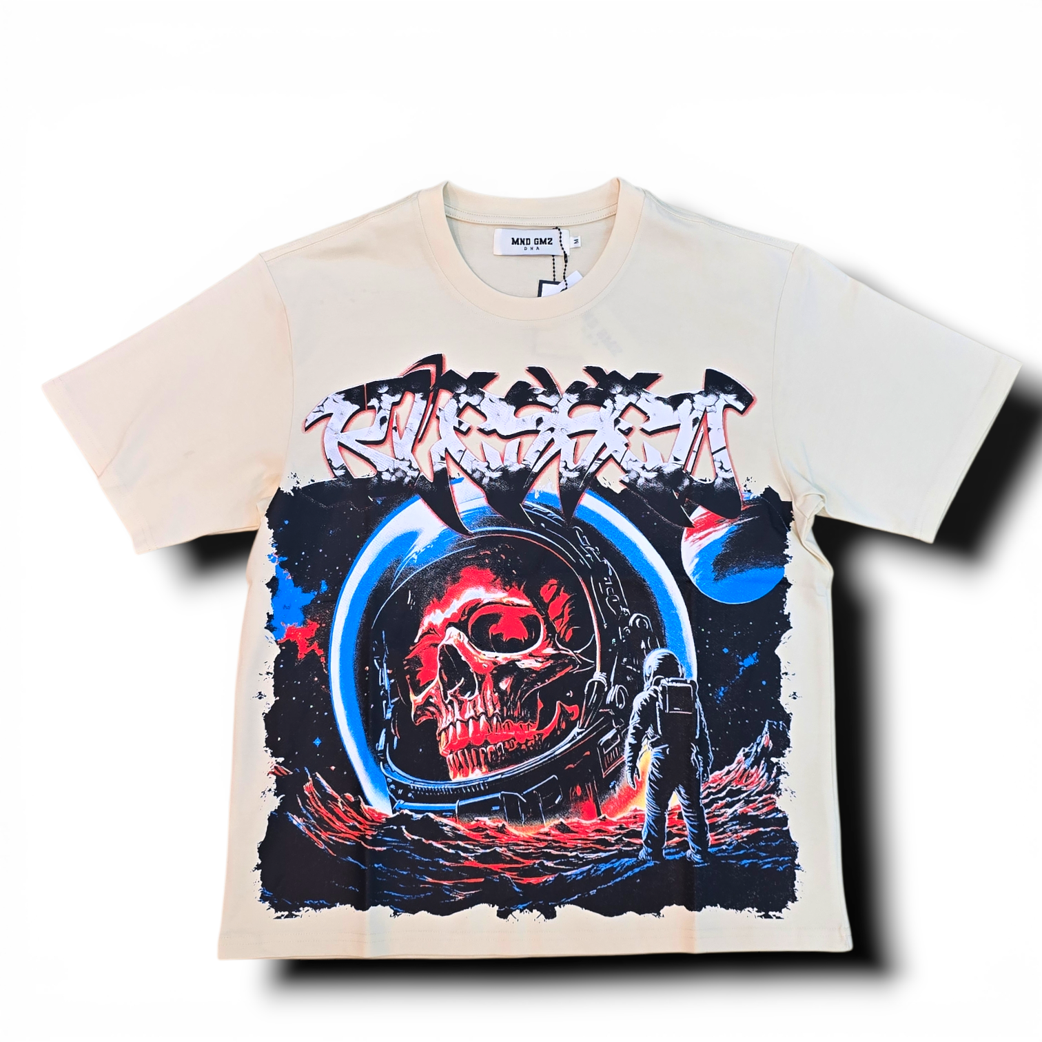 SPACE REVENGE TALK LESS  TEE - TAN