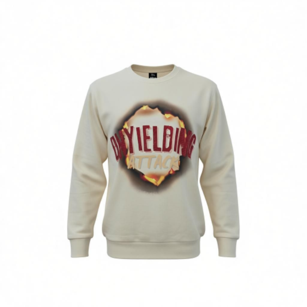 RST-413 BEIGE (CREAM) UNYIELDING DIAMOND CREW NECK