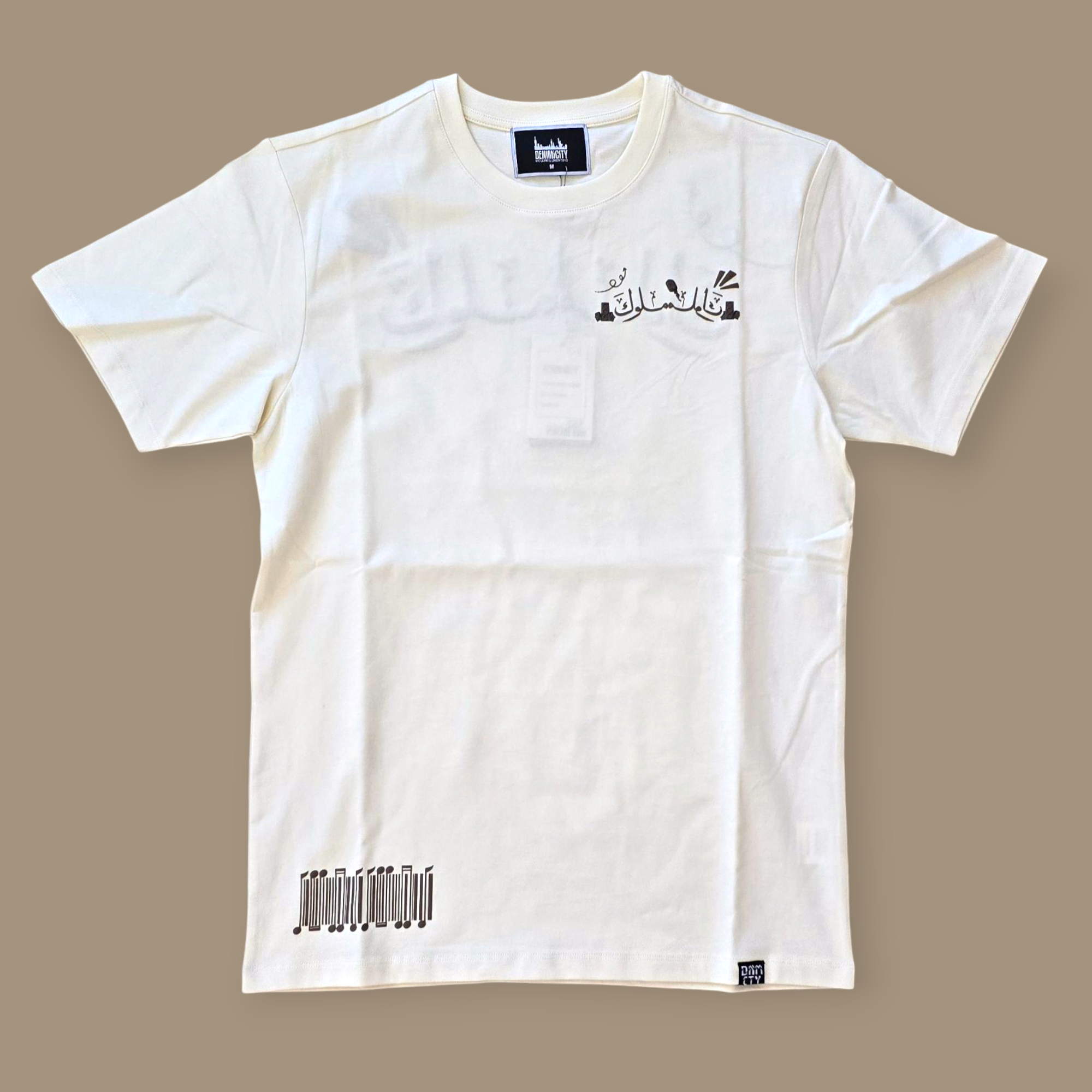 KINGS PUFF PRINT TSHIRT-BEIGE DNM-2405