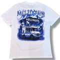 WHITE & ROYAL BLUE- MELTDOWN ON SUNSET STONE SHIRT