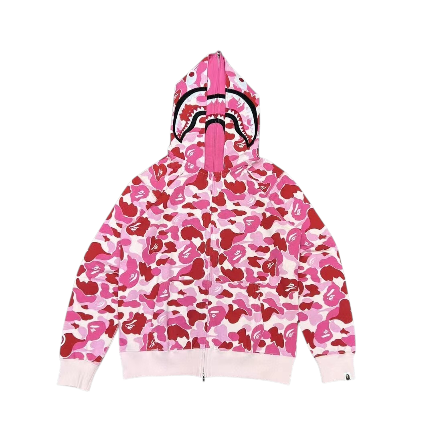 BAPE DOUBLE FACE CAMO HOODIE - PINK