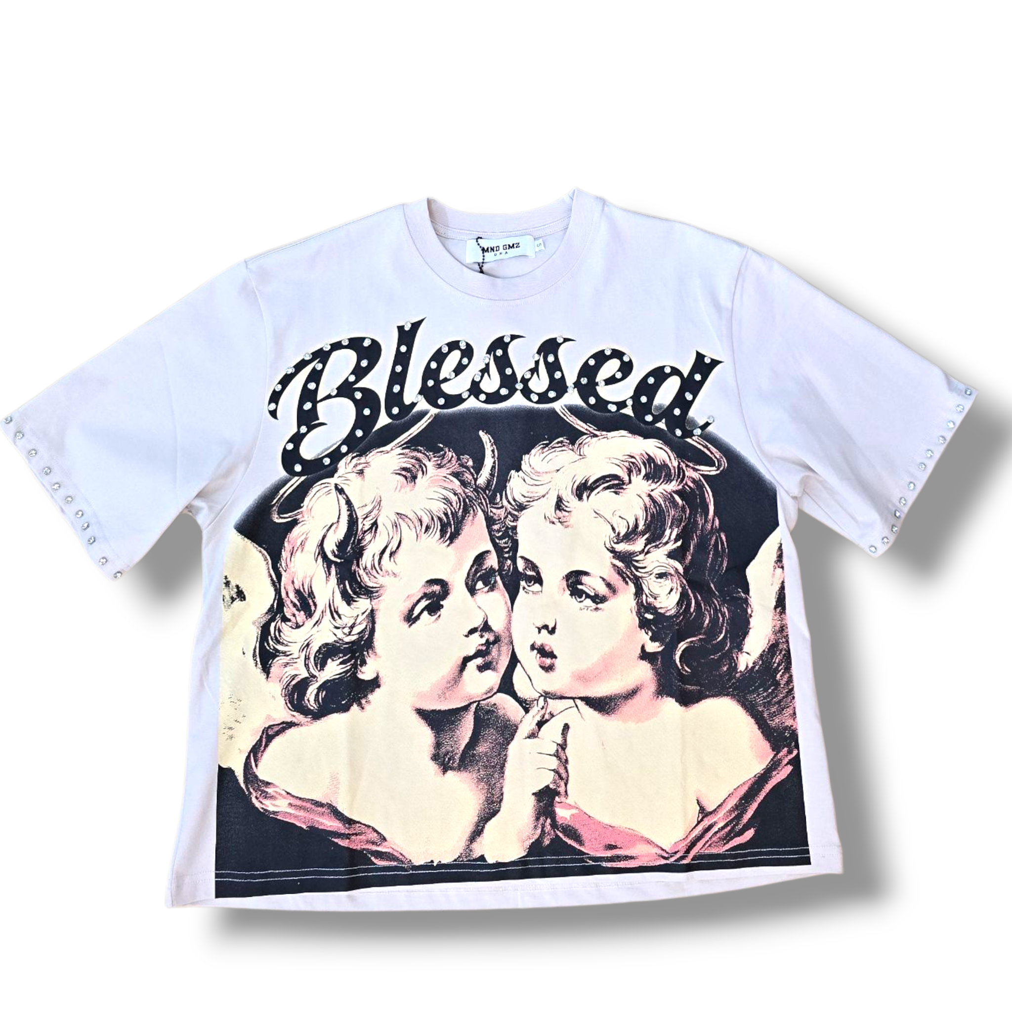 DOUBLE ANGEL BOXY FIT TEE - TAN