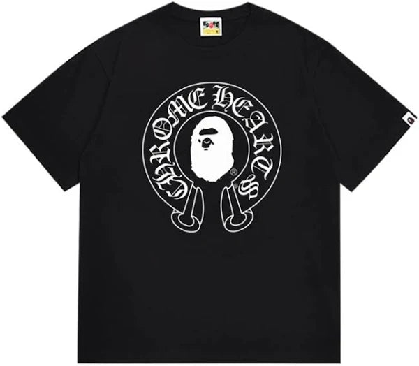 A Bathing Ape Bape X Chrome Hearts Black T-shirt