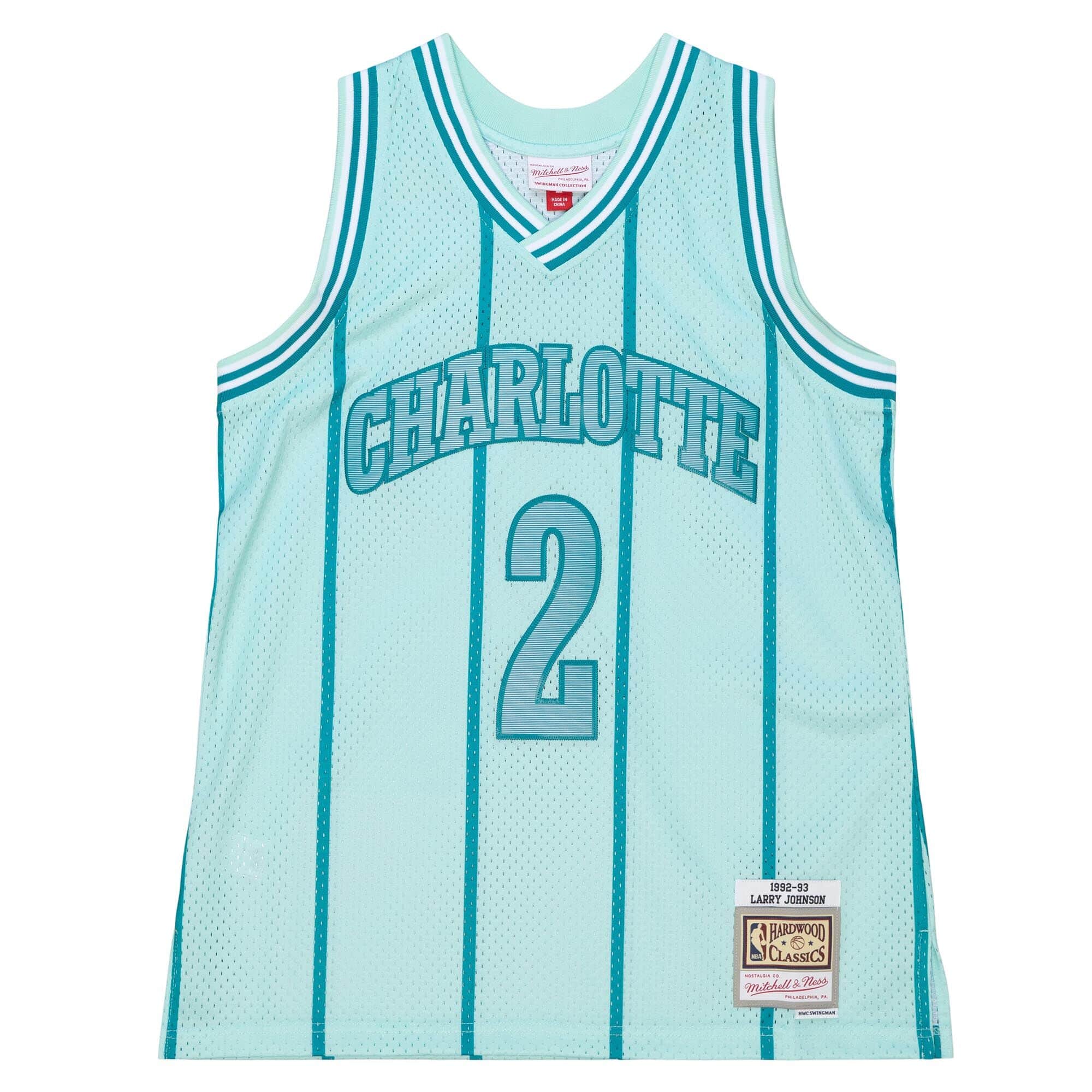 Space Knit Swingman Larry Johnson Charlotte Hornets 1992-93 Jersey