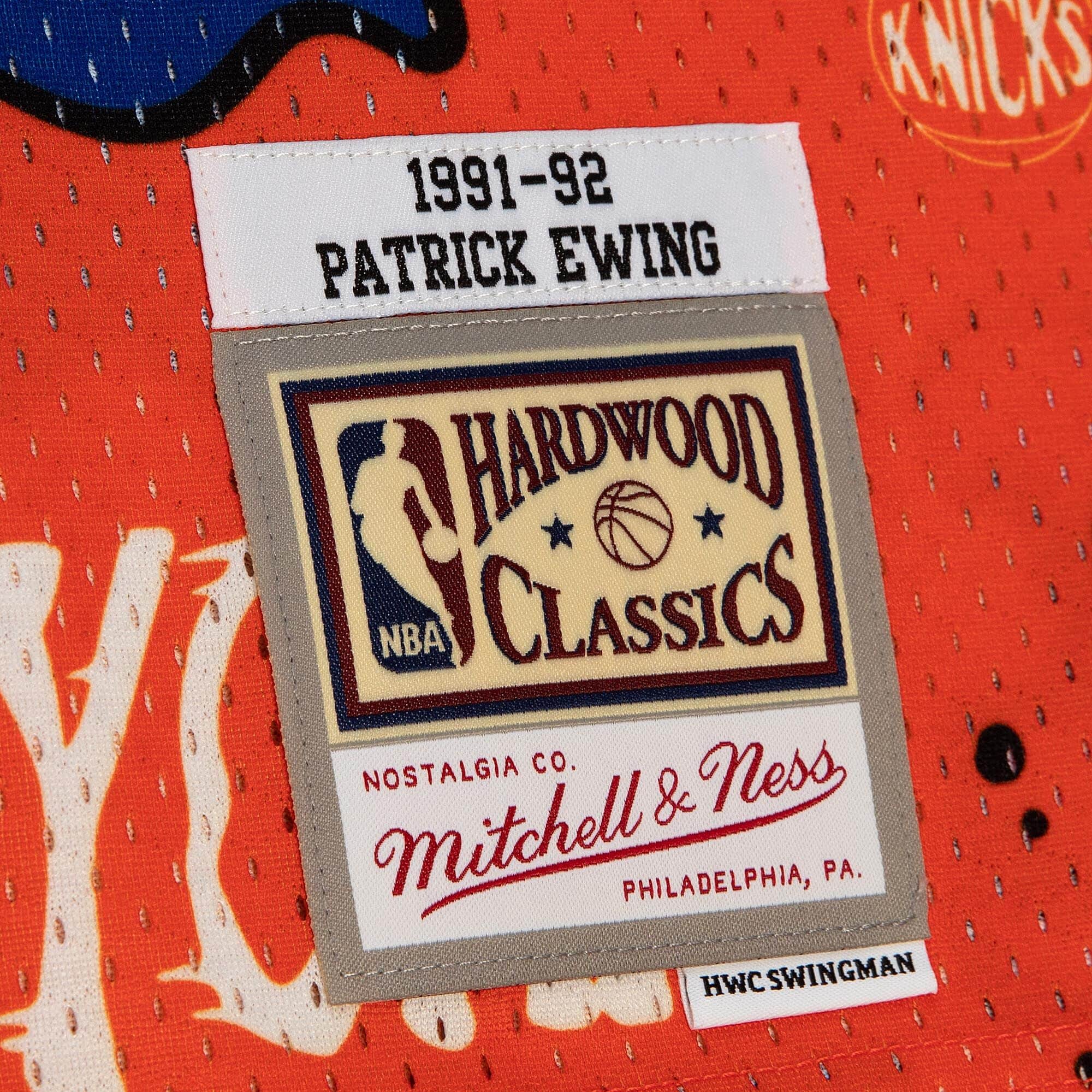 Slap Sticker Swingman Patrick Ewing New York Knicks 1991-92 Jersey