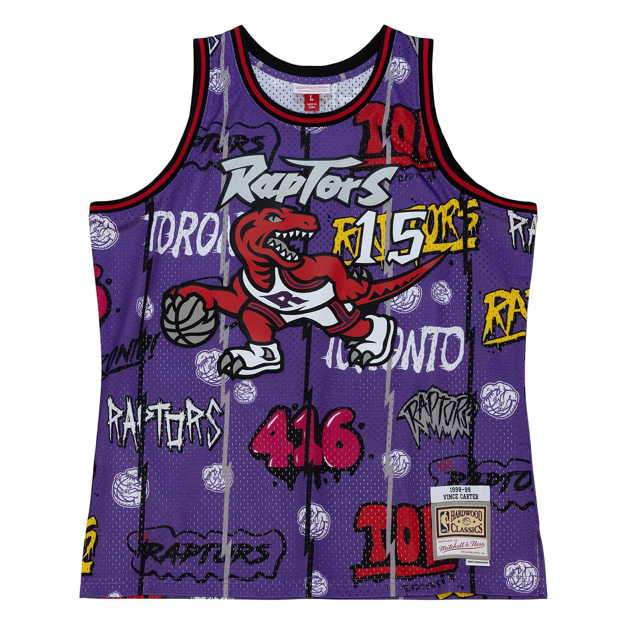 Slap Sticker Swingman Vince Carter Toronto Raptors 1998-99 Jersey
