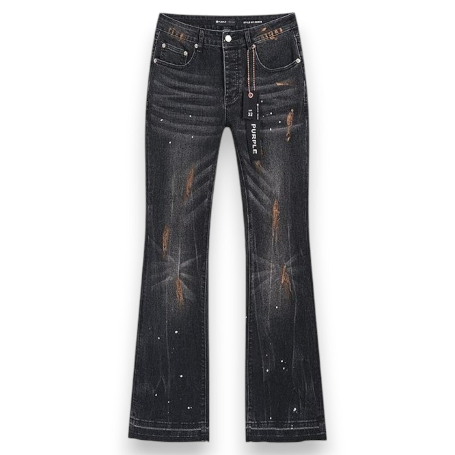 PURPLE VINTAGE STACKED JEANS - SHADOW BLACK