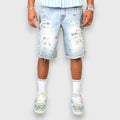 PREME SHORTS W/ MULTI COLOR JEM STONES
