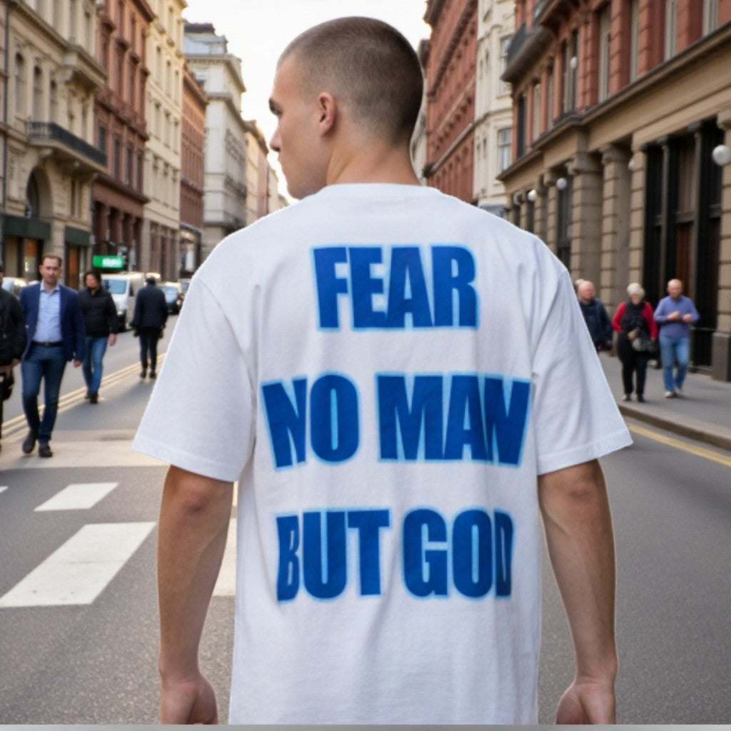 NYC FEAR NO MAN TEE - TAN