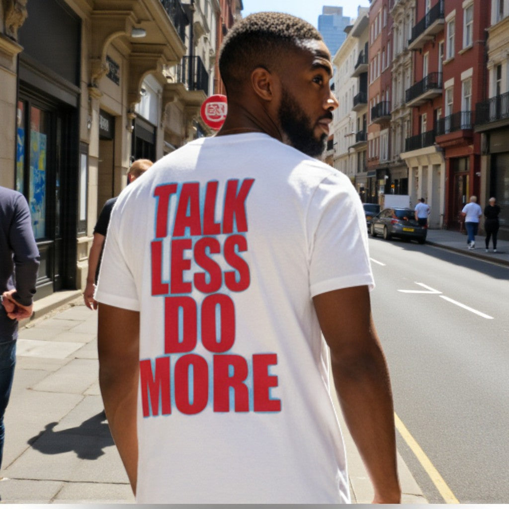 REVENGE TALK LESS  TEE - WHITE