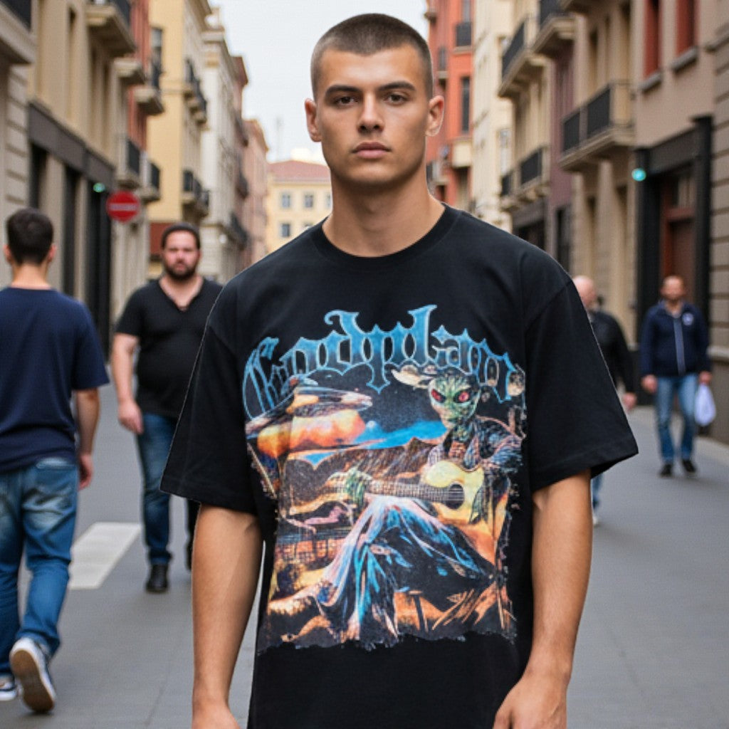 FEAR NO MAN TEE - BLACK