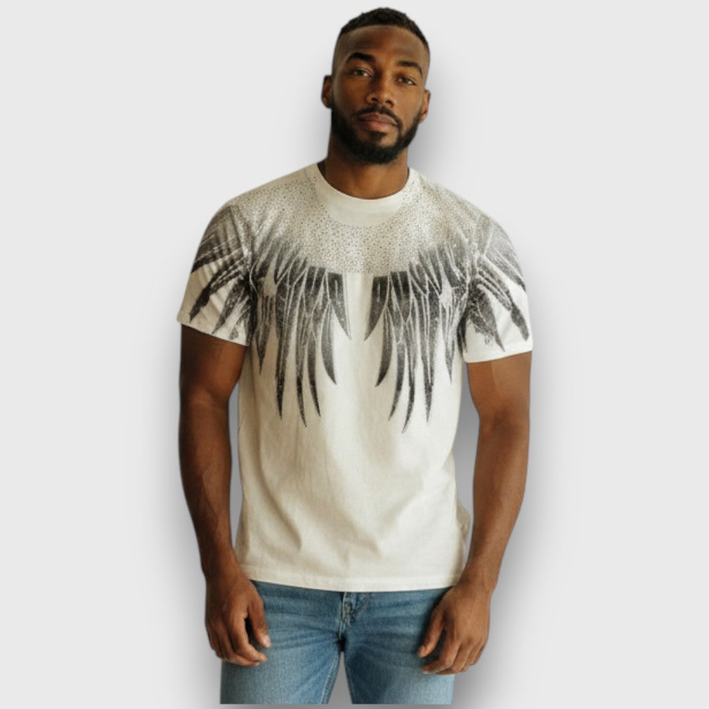 RST-122 WHT REELISTIK FLIGHT CLUB DIAMOND HEAVY WEIGHT TEE