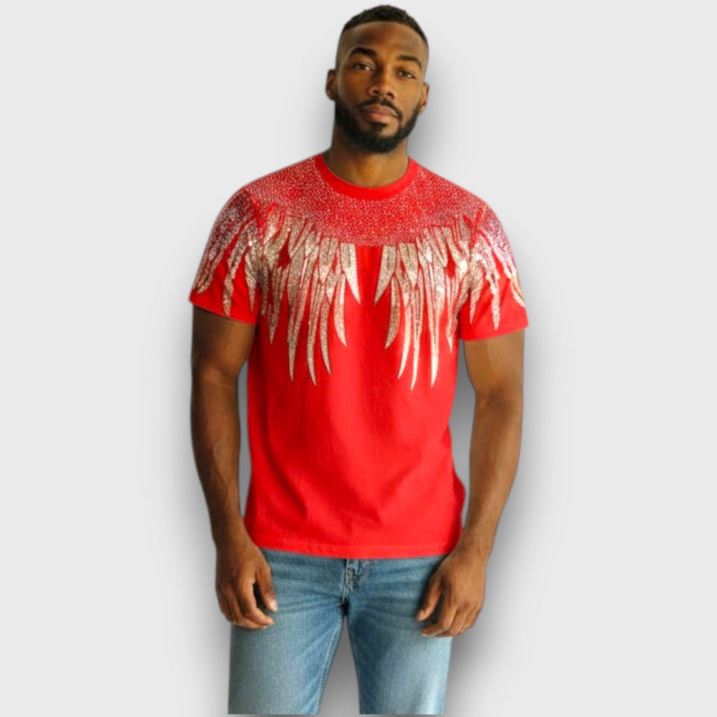 RST-122 RED REELISTIK FLIGHT CLUB DIAMOND HEAVY WEIGHT TEE