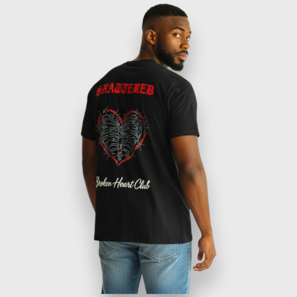 RST-117 BLK REELISTIK SHATTERED DIAMOND HEAVY WEIGHT TEE