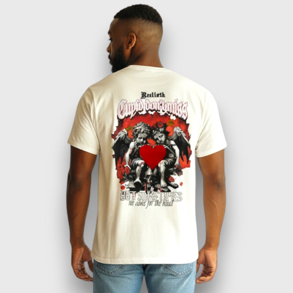 RST-112 WHT REELISTIK DON'T MISS GRAPHIC HEAVY WEIGHT TEE