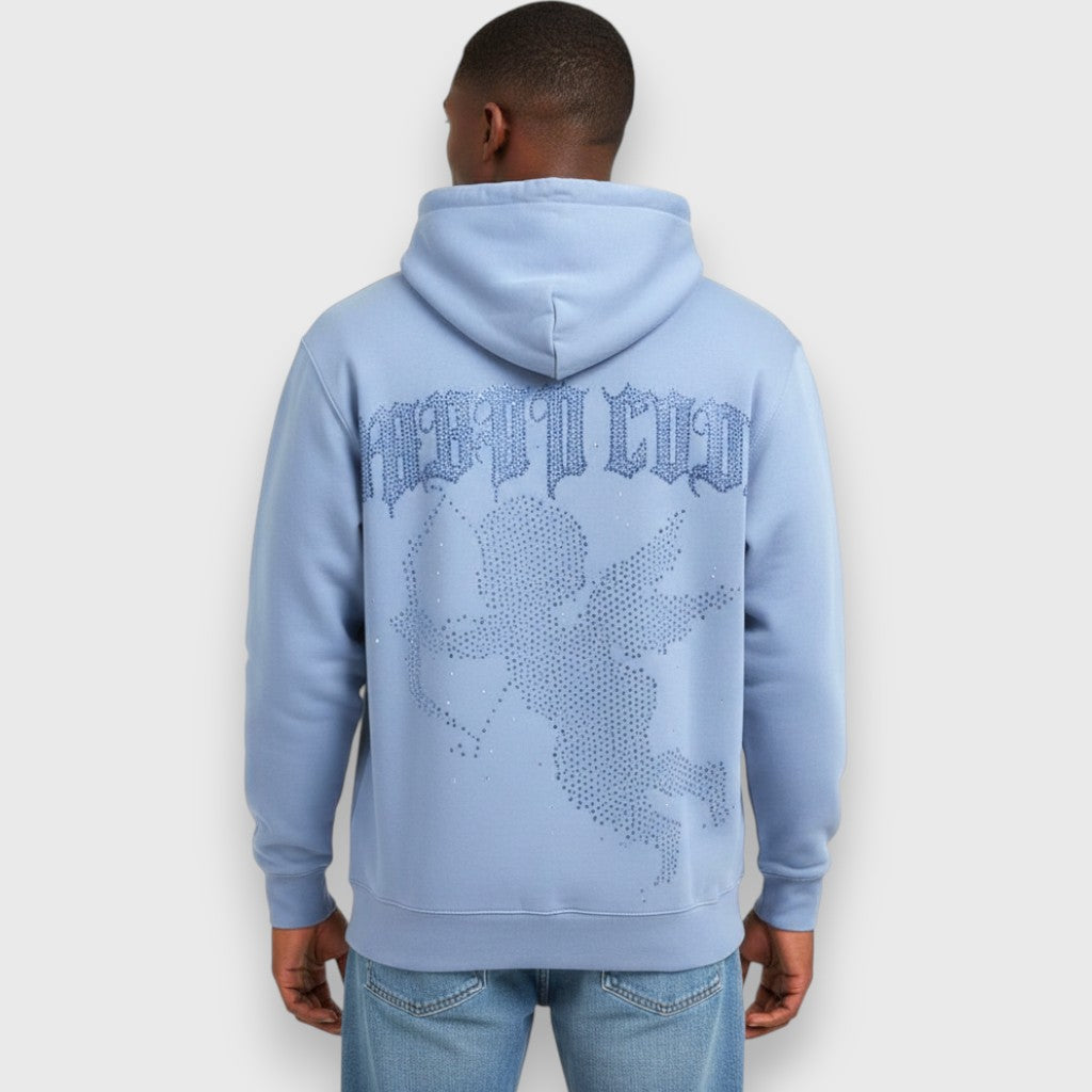 RST-407 LT. BLUE CUPID DIAMOND HOODIE