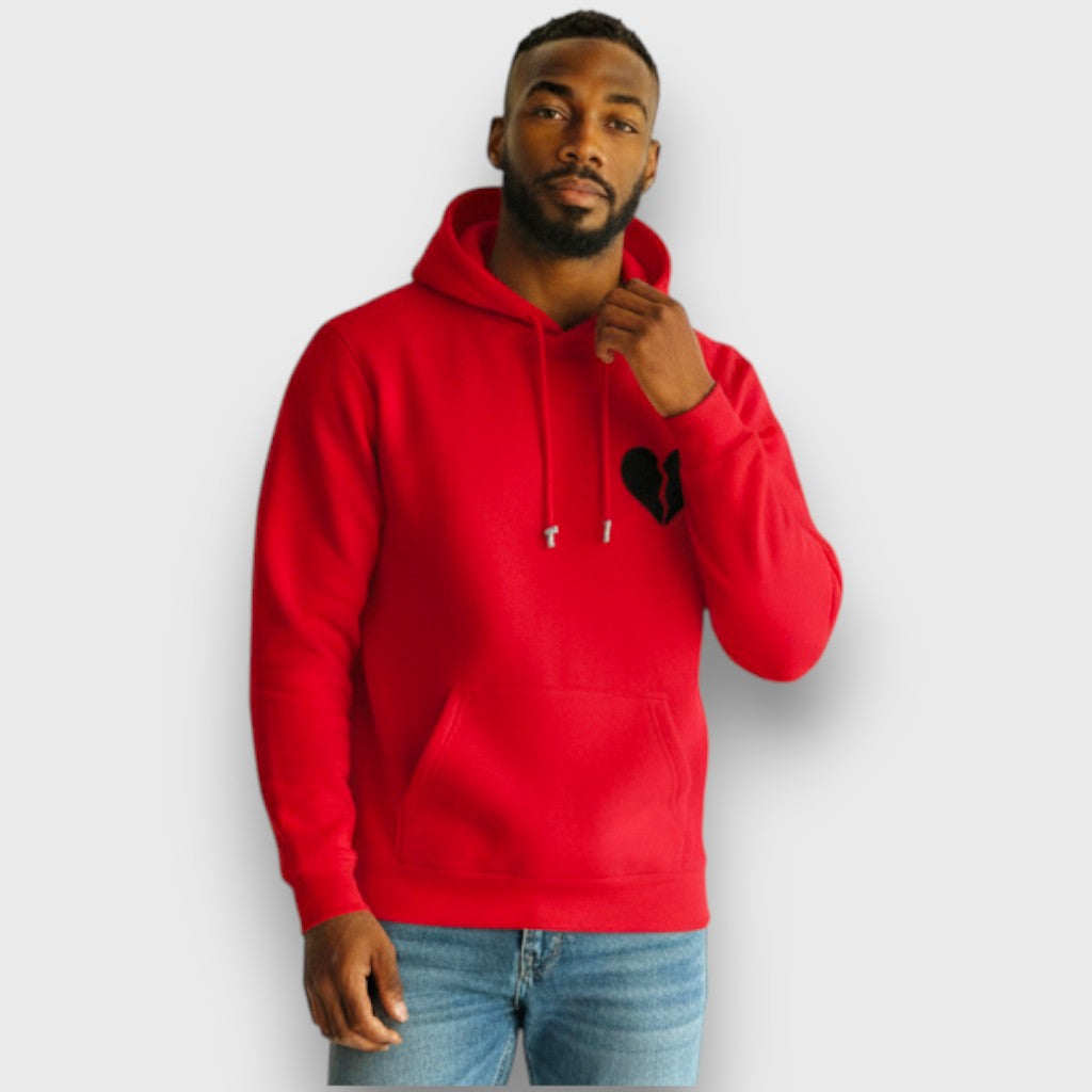 RST-401 RED HEART CLUB DIAMONDS HOODIE - RED
