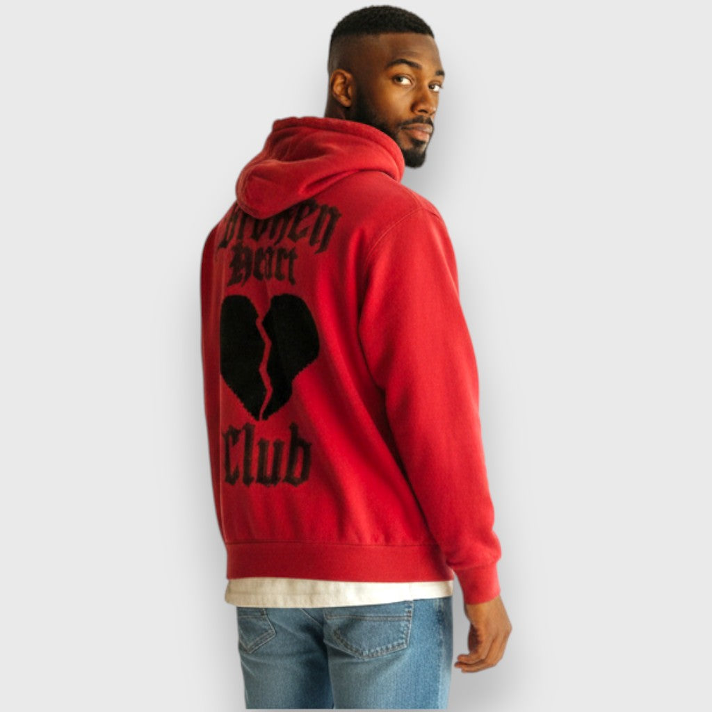 RST-401 RED HEART CLUB DIAMONDS HOODIE - RED