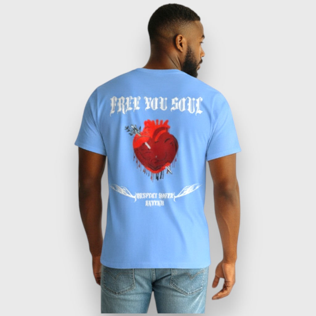 RST-313 BLUE FREE SOUL HEAVYWEGHT TEE