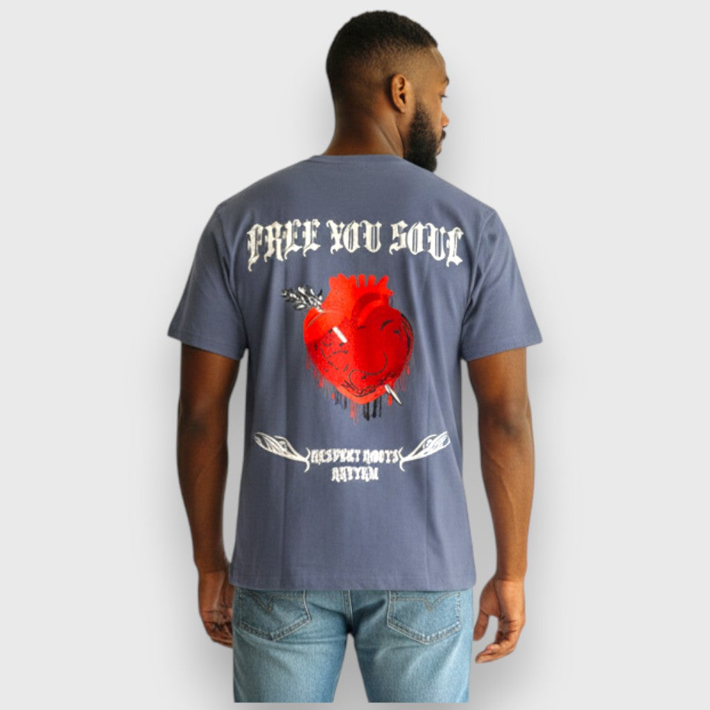RST-313 DARK GREY FREE SOUL HEAVYWEGHT TEE