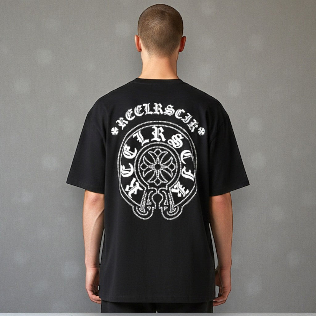 RST-118 BLACK EMBLEM TEE HEAVY WEIGHT