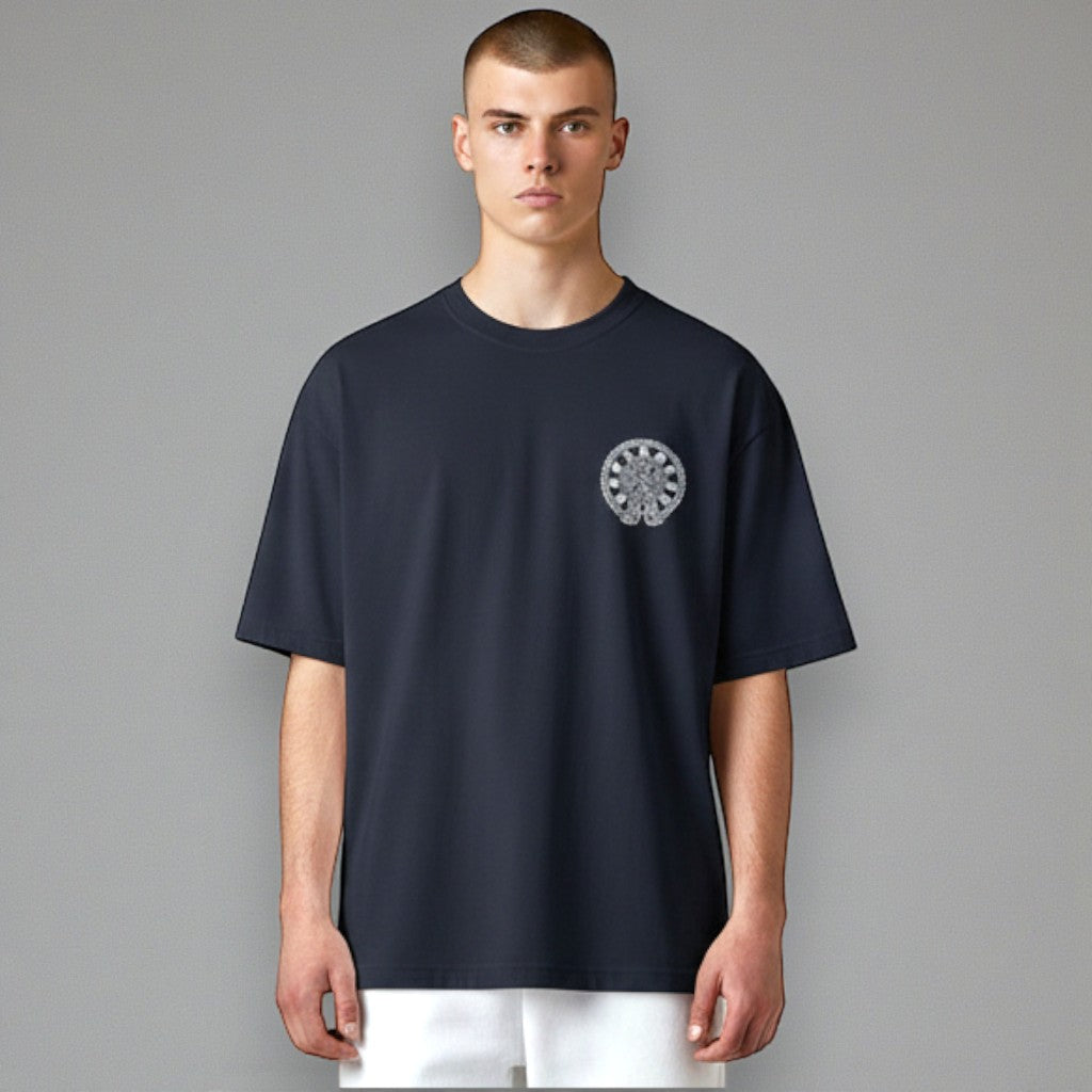 RST-118 BLACK EMBLEM TEE HEAVY WEIGHT