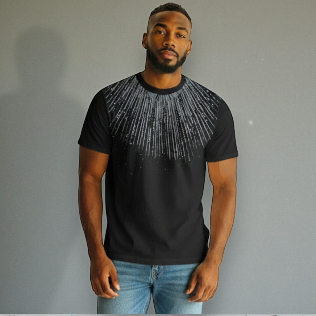 RST-128 BLACK BEAMING DIAMONDS HEAVY WEIGHT TEE
