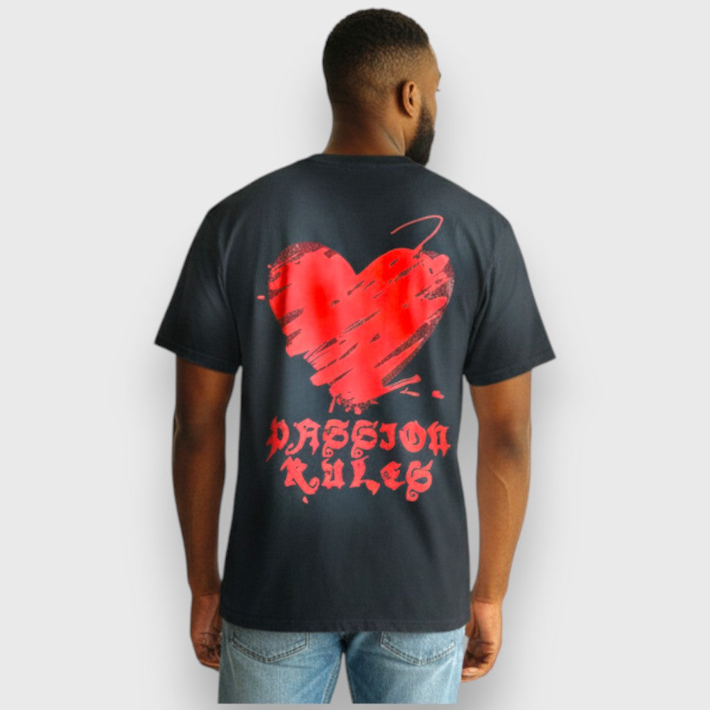 RST-134 BLACK PASSION DIAMONDS HEAVYWEIGHT TEE