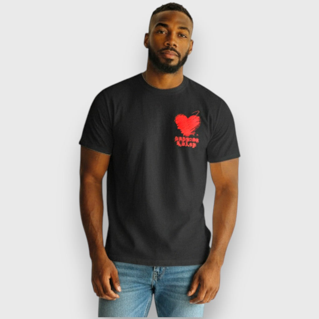 RST-134 BLACK PASSION DIAMONDS HEAVYWEIGHT TEE