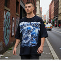 FEARLESS OVERSIZE CROPPED TEE -BLACK