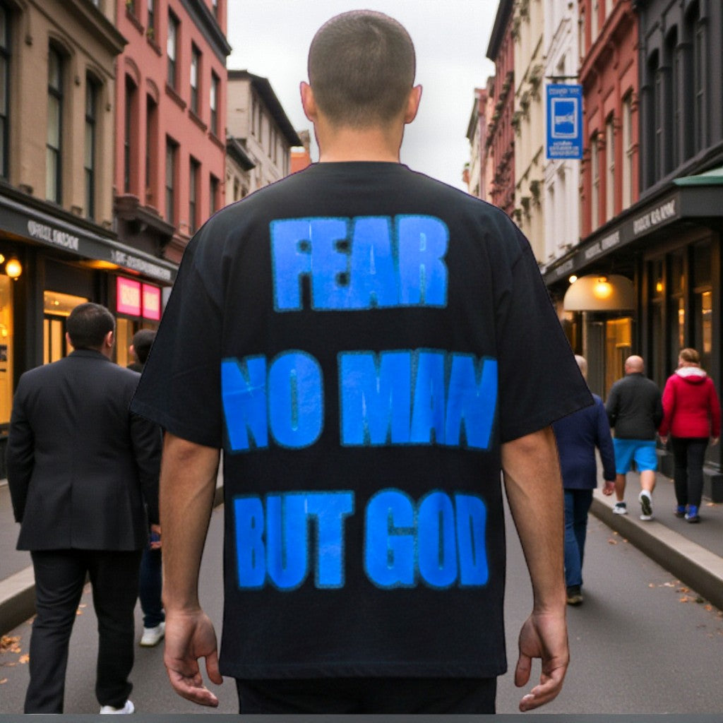 RACER FEAR NO MAN TEE - BLACK